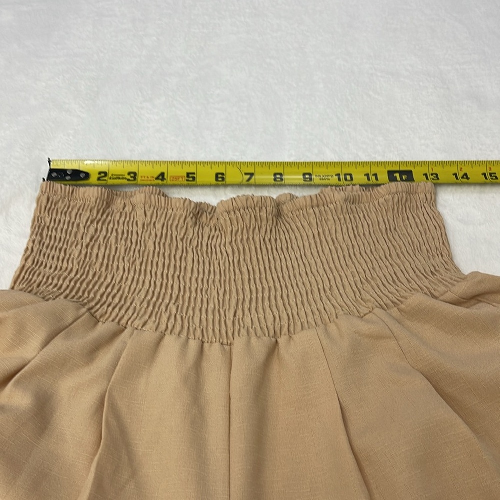 UNBRANDED WOMENS SIZE XL Beige Wide-Leg PALAZZO Pants with Elastic Waist - Picture 6 of 6